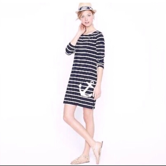 LAST CHANCE - CLOSING💙 J CREW Striped Knit Anchor dress - Picture 3 of 15